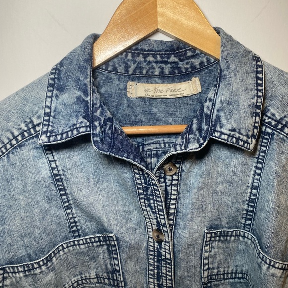 We The Free Blue Denim Style Jacket XS - Picture 5 of 9